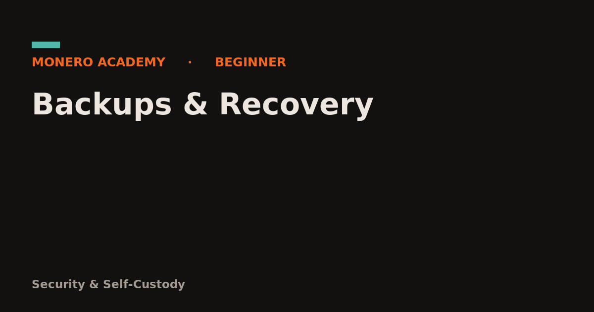 Backups & Recovery