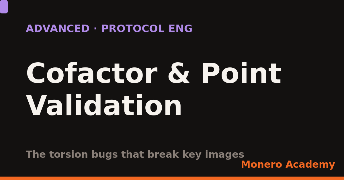 Cofactor 8 & Point Validation