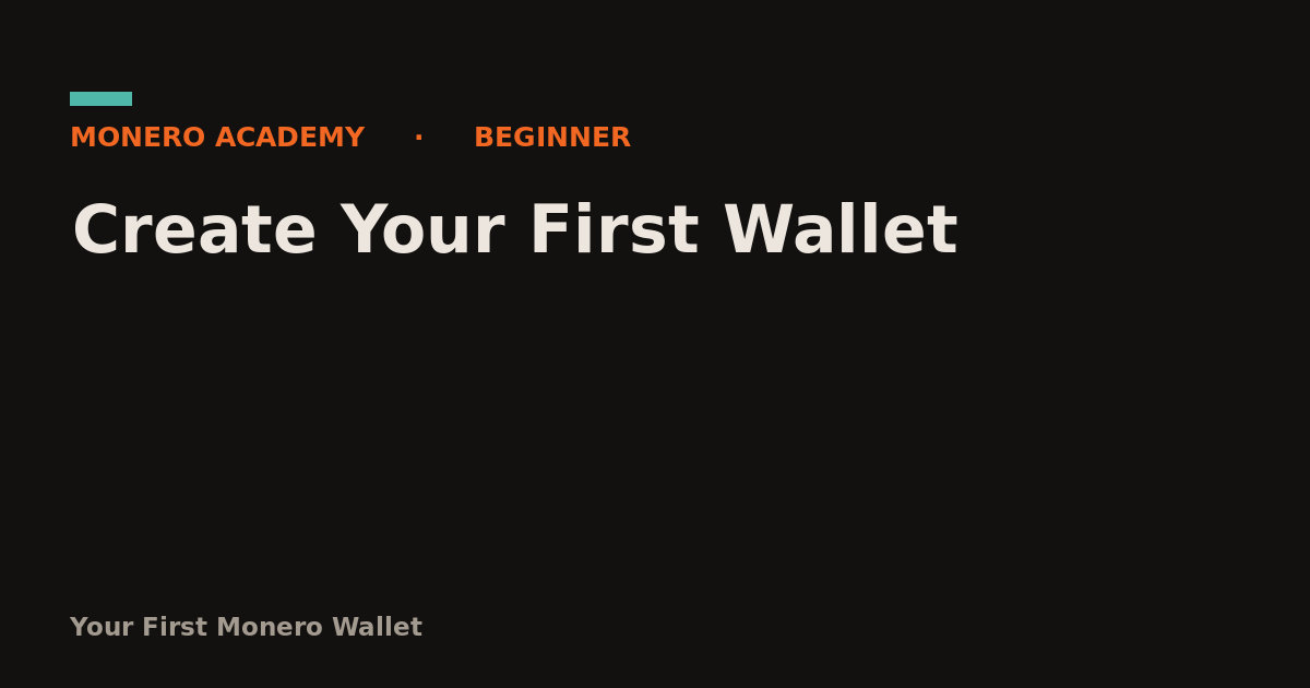 Create Your First Wallet