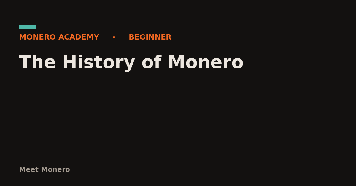 The History of Monero