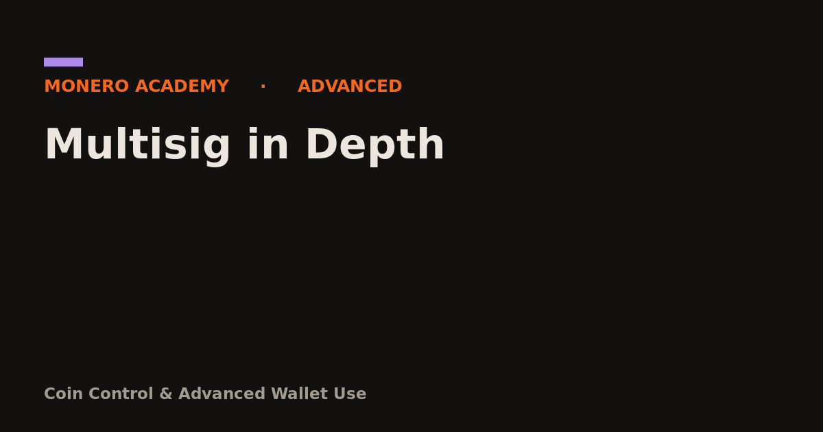 Multisig in Depth