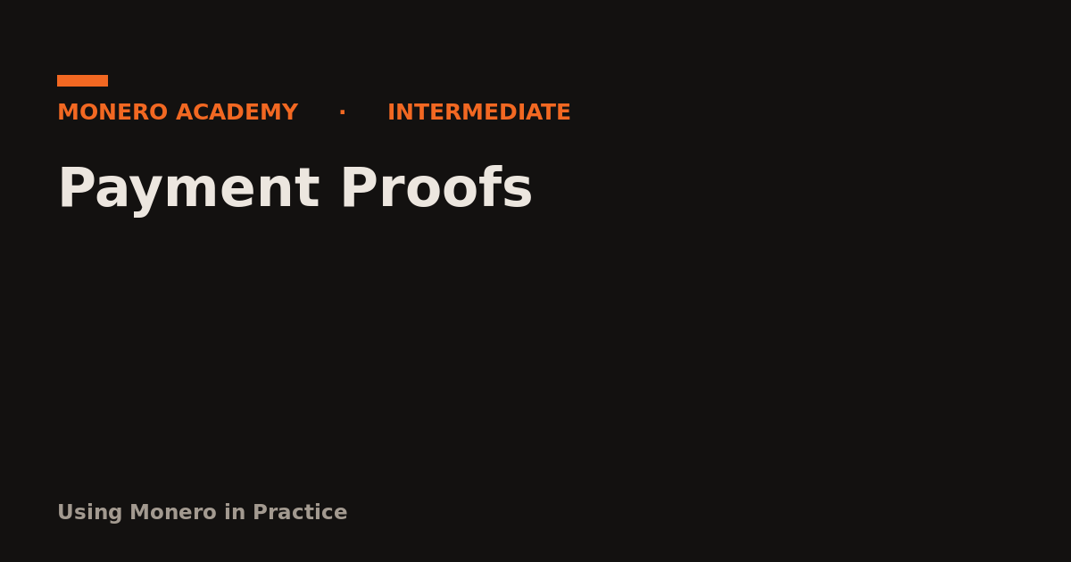 Payment Proofs