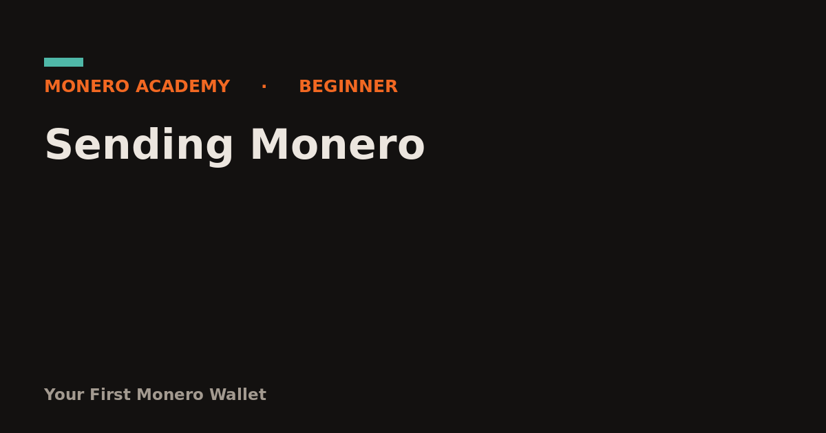 Sending Monero
