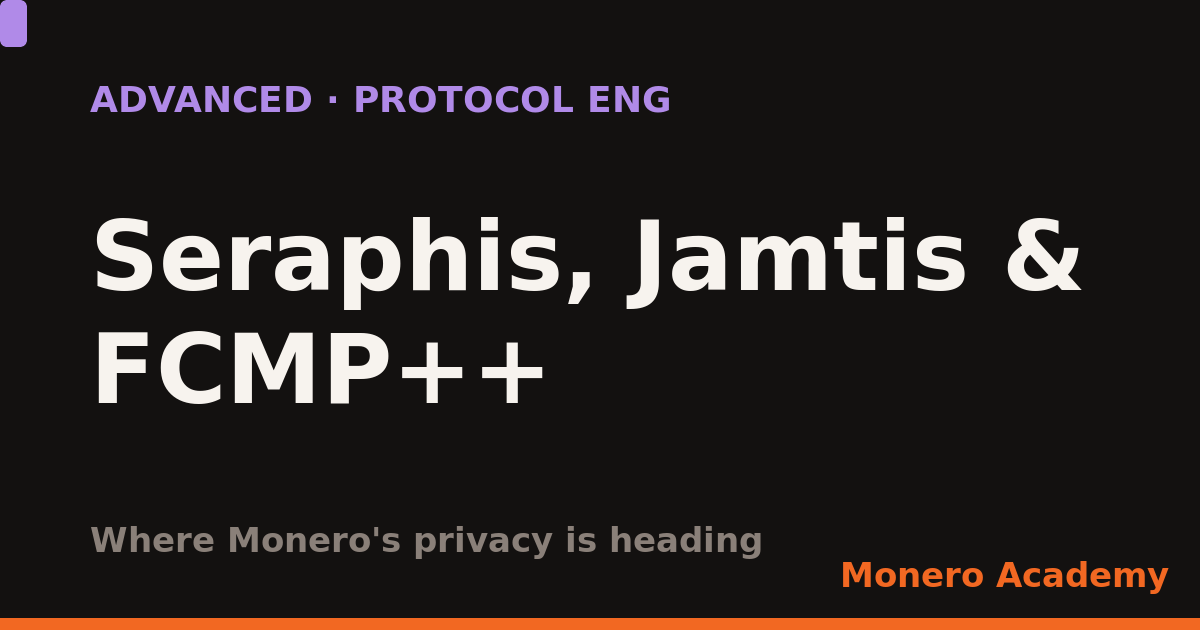 The Roadmap: Seraphis, Jamtis & FCMP++